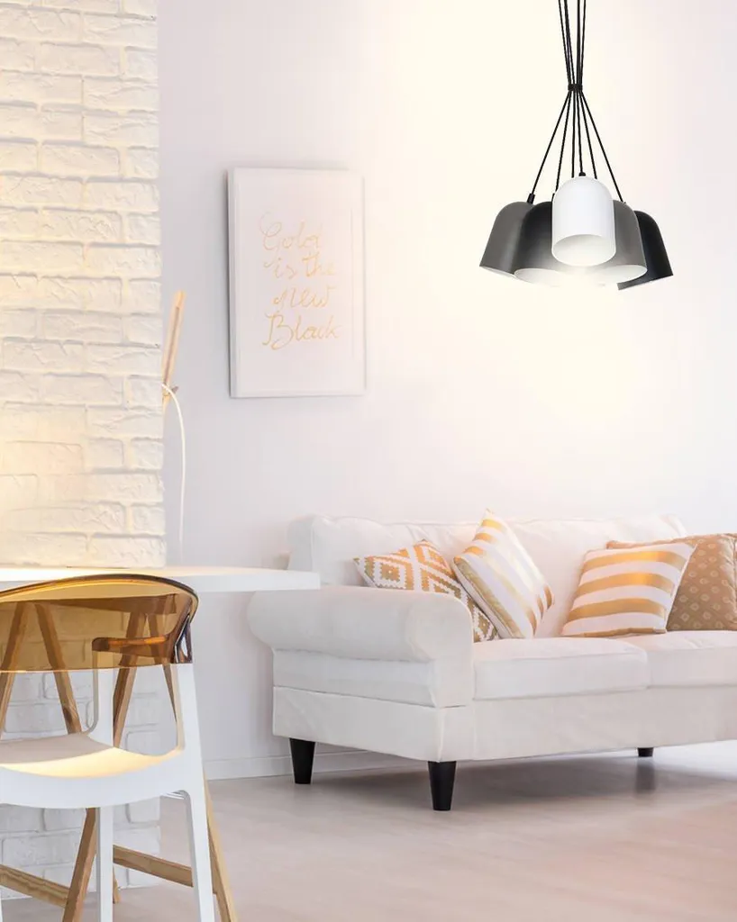 Suspension Luminaire Noir Marini - Lustre Design Industriel Chic pour Salon