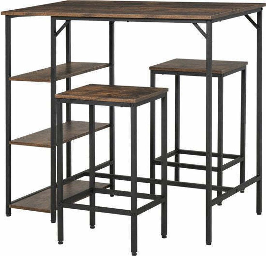 Homcom HOMCOM Barový set, barový stôl s 2 barovými Obrázok produktu
