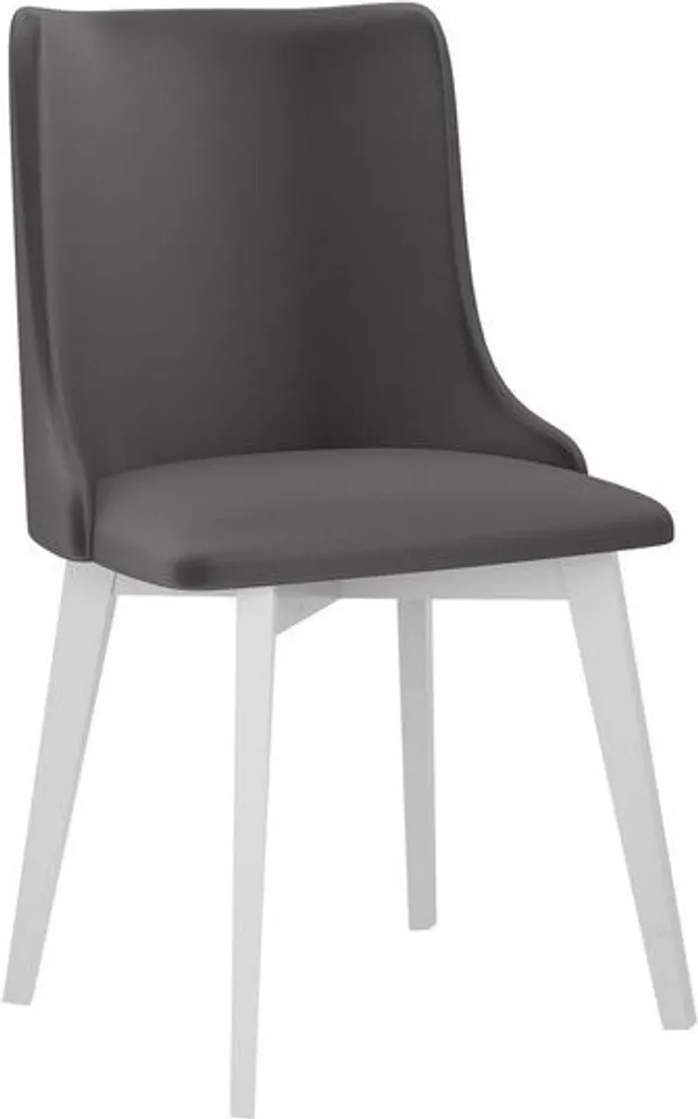 Sedia da cucina imbottita AFTON 9 - bianco / grigio scuro