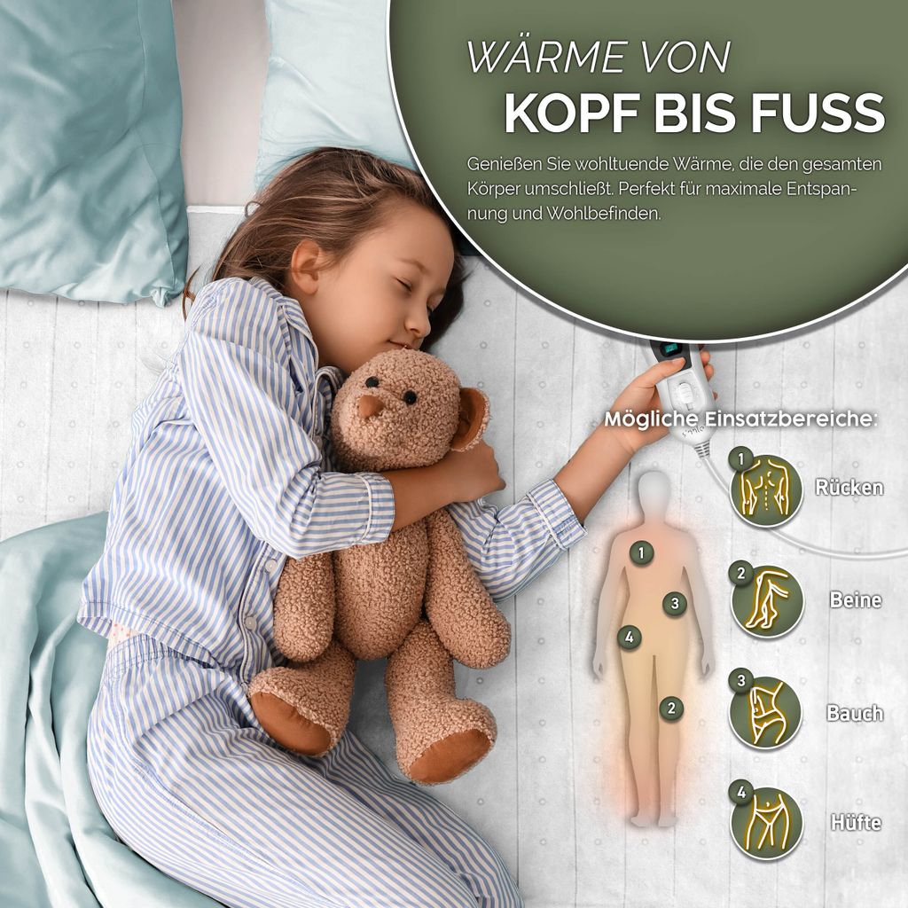sinnlein® Elektrická elektrická deka 160 x 140 cm - bez Obrázok produktu 7