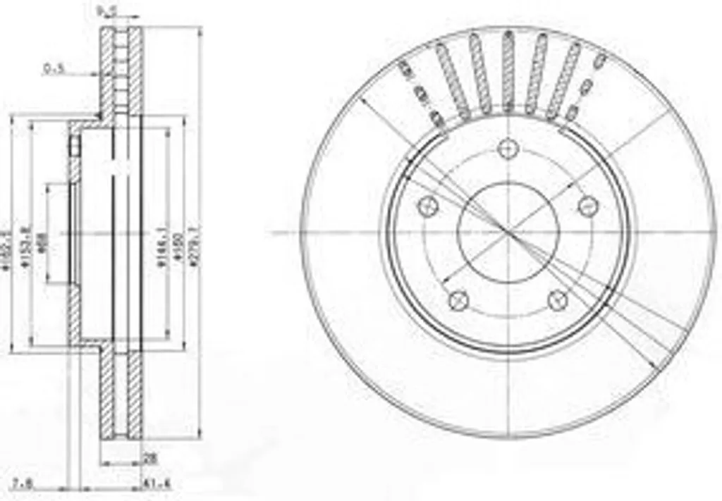 Disques de frein avant Dr!ve+ DP1010 pour Nissan Almera Tino X-Trail