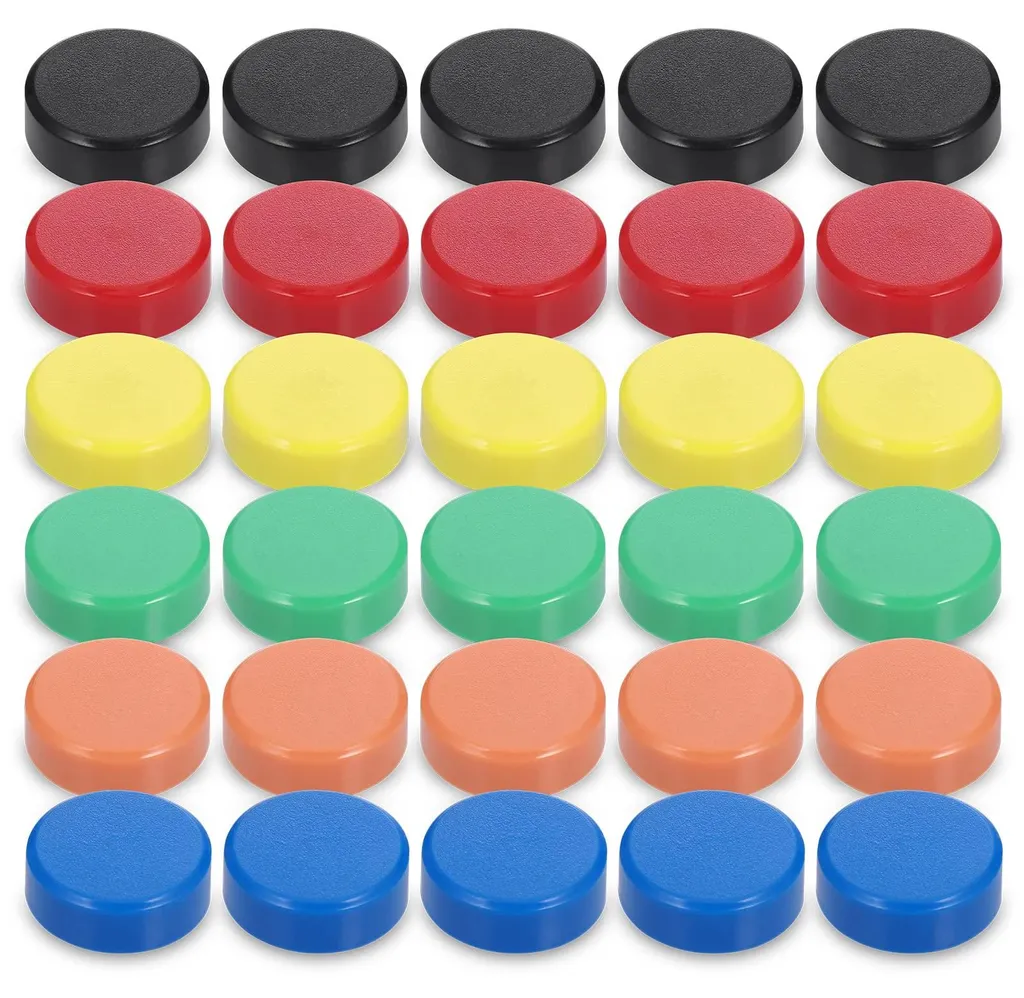 Aimants de Bureau pour Tableaux Blancs et Photos - Pack de 30 Pièces