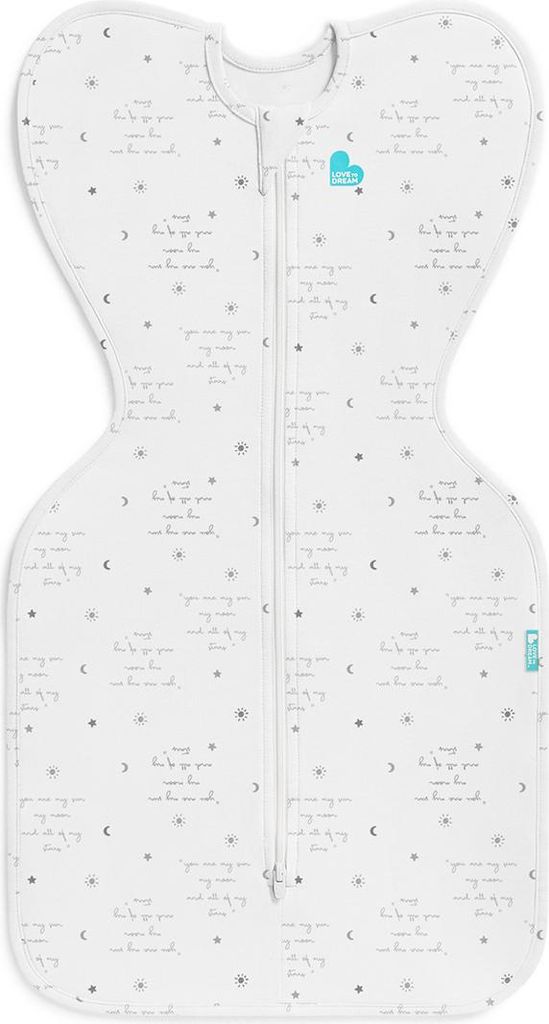 Love to Dream Swaddle Up Pucksack Weiß Du Bist Mein, 0,2T Neugeboren (2,2-3,8kg)