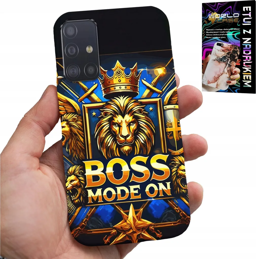 Custodia Per Samsung Galaxy A51 - Leone Boss Con Su Scudo Custodia + Pellicola