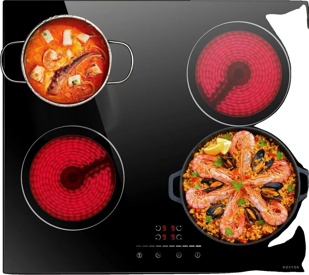 Table de cuisson céramique 6000W avec 4 zones de cuisson polyvalentes