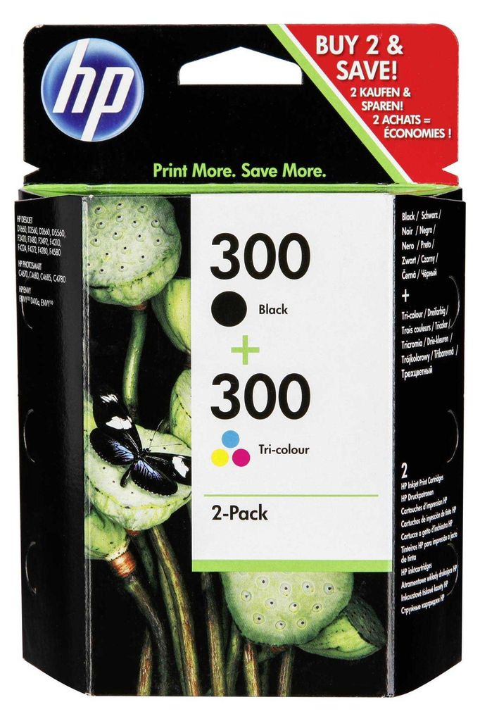 HP 300 cartouche d'encre noire + tricolore Image du produit 