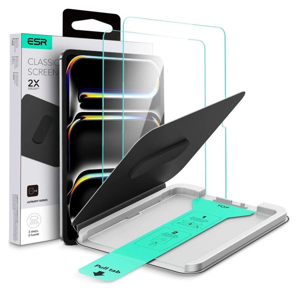 Vetro temperato con cornice di posizionamento per iPad Pro Immagine del prodotto 