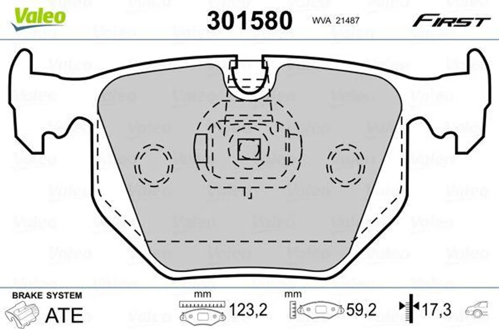 Plaquettes de frein à disque pour BMW Série 3 E46 5 E39 X5 Z4 Valeo