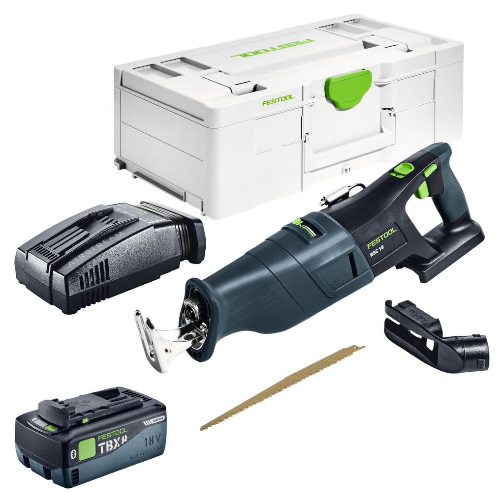 Festool RSC 18 EB-Basic Akku Säbelsäge 18 V Brushless + 1x Akku 8,0 Ah + Schnellladegerät + Systainer