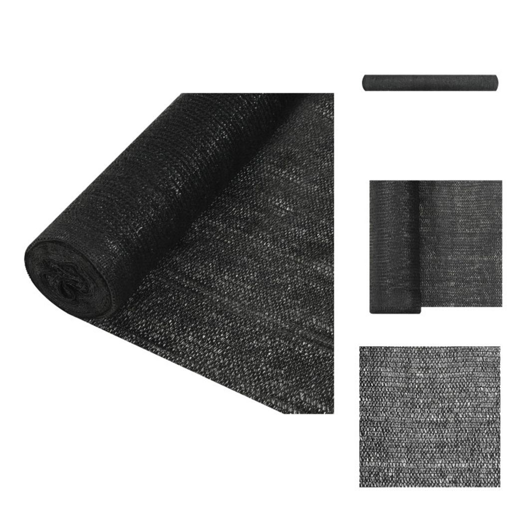 vidaXL Zaunblende Schwarz 1,5x50 m HDPE 195 g/m² - Sonnenschirme & Sonnenschutze