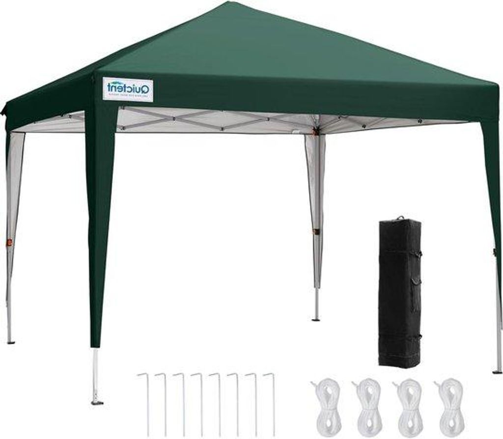Wasserfestes Pavillon - stabil und winterfest - 3 x 3 m - grün