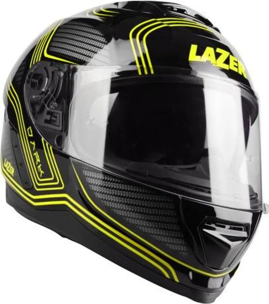 Casque moto Lazer Rafale Darkside Noir Jaune Taille L Intégral Sport
