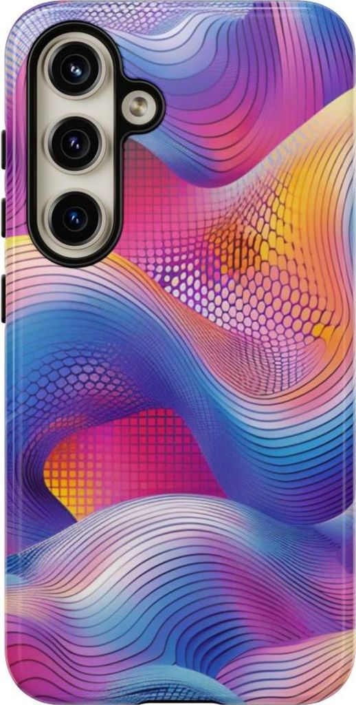 Buntes Wellenmuster – Hülle Kompatibel mit Samsung Galaxy S24