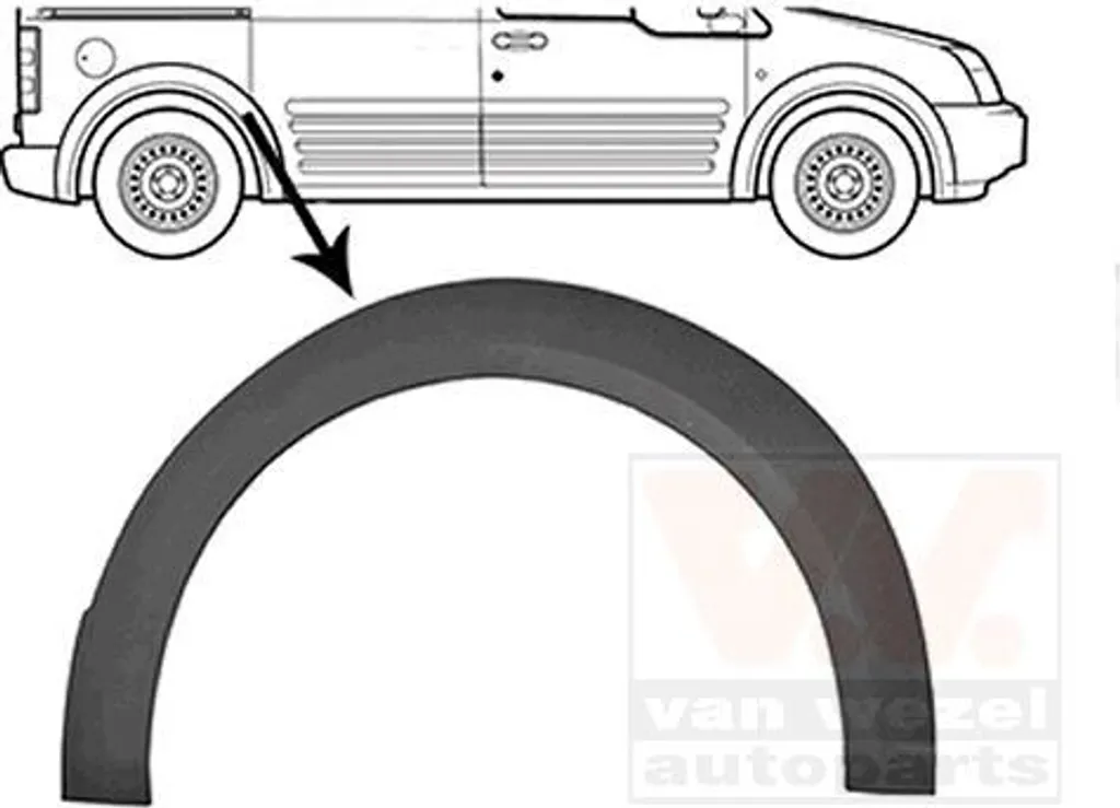 Élargisseur d'aile VAN WEZEL haute résistance pour Transit Connect Mk1