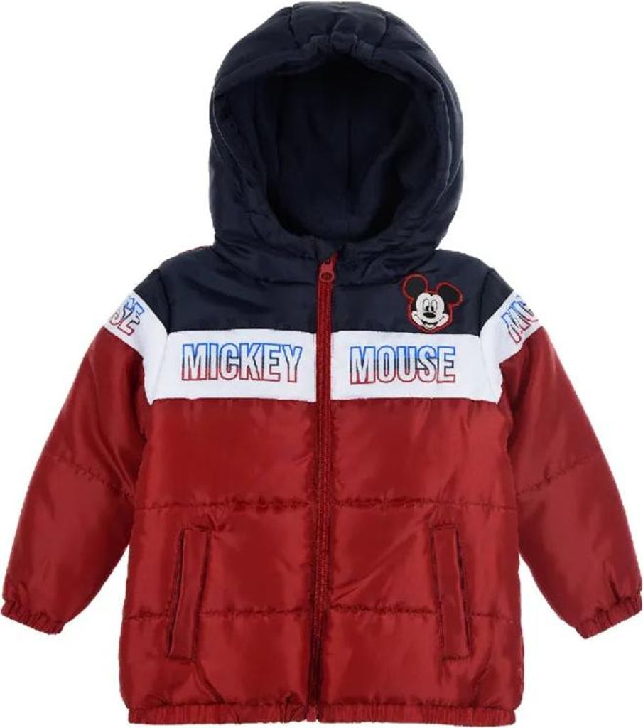 Disney Baby Mickey Mouse Kinder Winterjacke Jungen Jacke mit Kapuze – Rot / 68