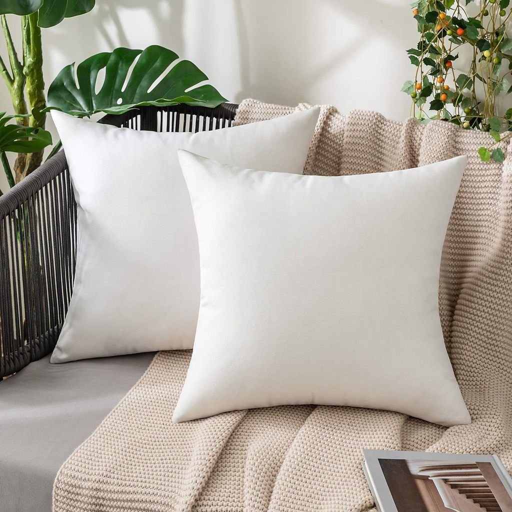 Set mit 2 wasserdichten Kissenbezügen für Gartenbänke, Weihnachtsdekoration, moderne Dekokissenbezüge, Polyester-Kissenbezüge in Leinenoptik, ...
