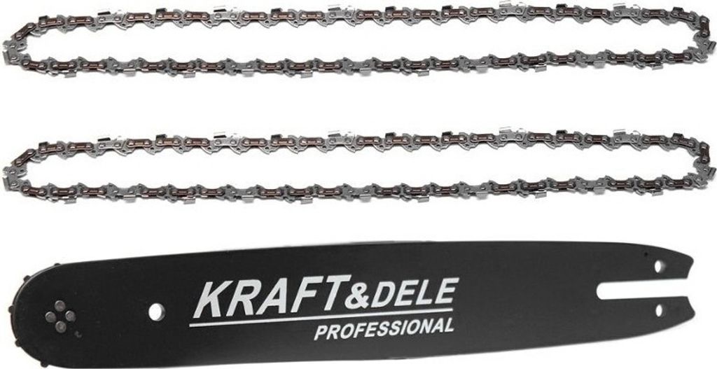 KRAFT&DELE Guide-chaîne pour tronçonneuses et 2 chaînes Image du produit 
