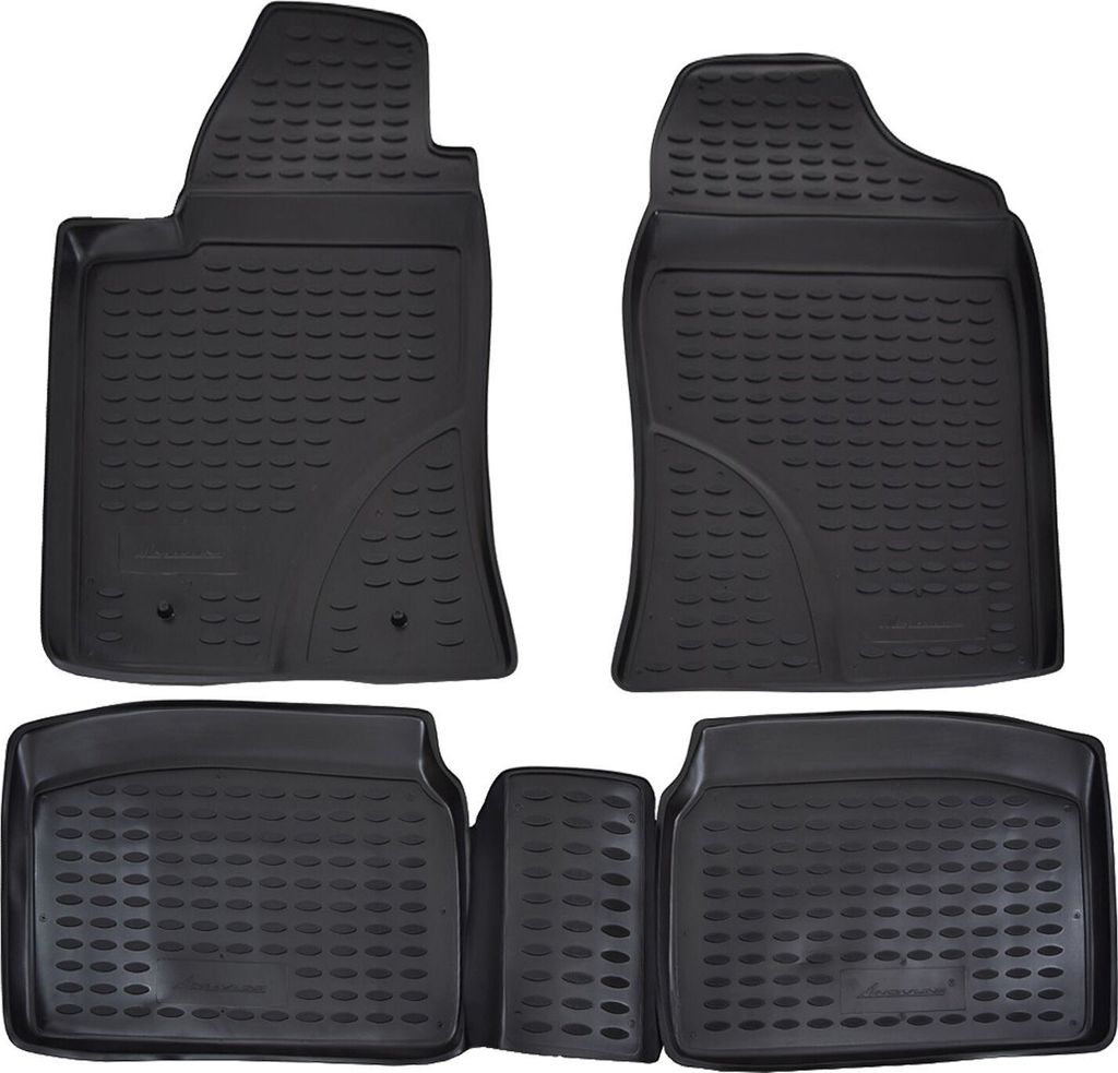 J&J AUTOMOTIVE | 3D Design Gummimatten Gummifußmatten Für Toyota Avensis 2003-2009, Schwarz, Anti-Rutsch, Ohne Geruch, mit Tunnel, Allwetter, 3cm...