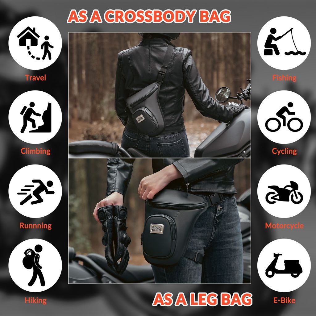 ROCKBROS Beintasche Motorrad, Gürteltasche, Hüfttasche für Produktbild 6