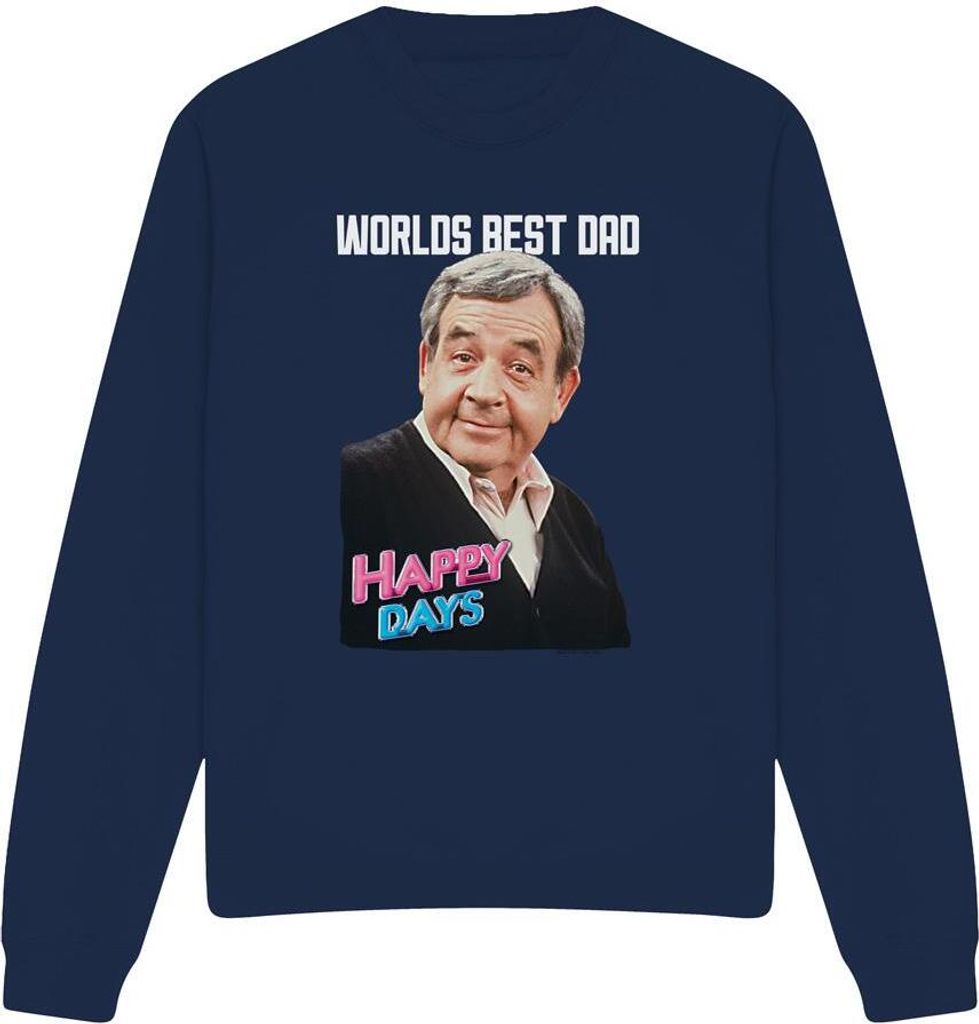 Happy Days - "Best Dad" Sweatshirt für Herren/Damen Uni TV11402 (M) (Marineblau)