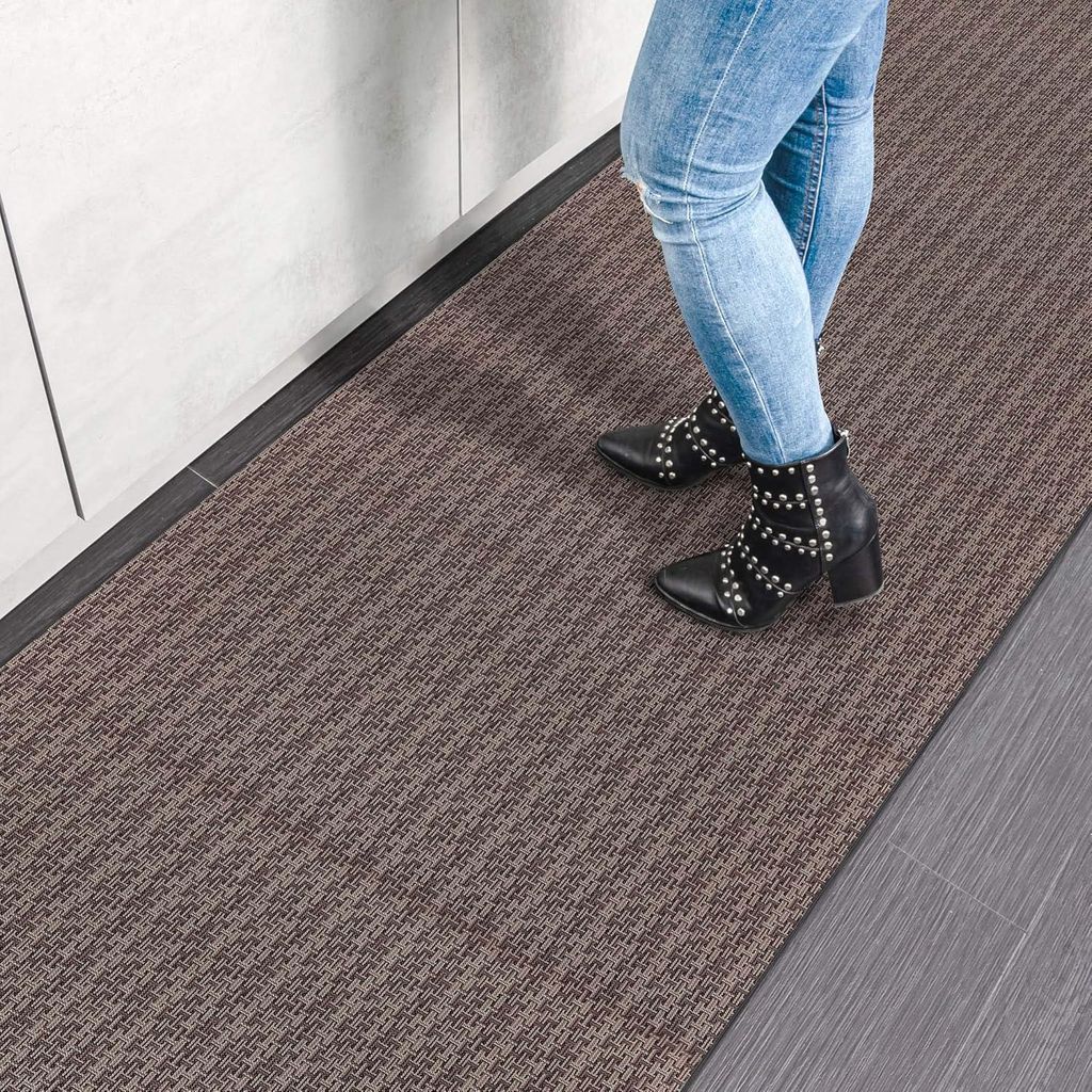 Teppichläufer, für den Flur, Küchenläufer, rutschfest, waschbar, Küchenteppich, anpassbar, Itaca braun, 240x67 cm, bis 5 m Länge