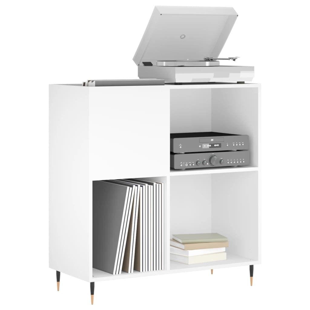 "im Sonderangebot" Plattenschrank - CLORIS - CD-Ständer - Medienregal - Weiß 84,5x38x89 cm Holzwerkstoff - NeuMöbel7232948