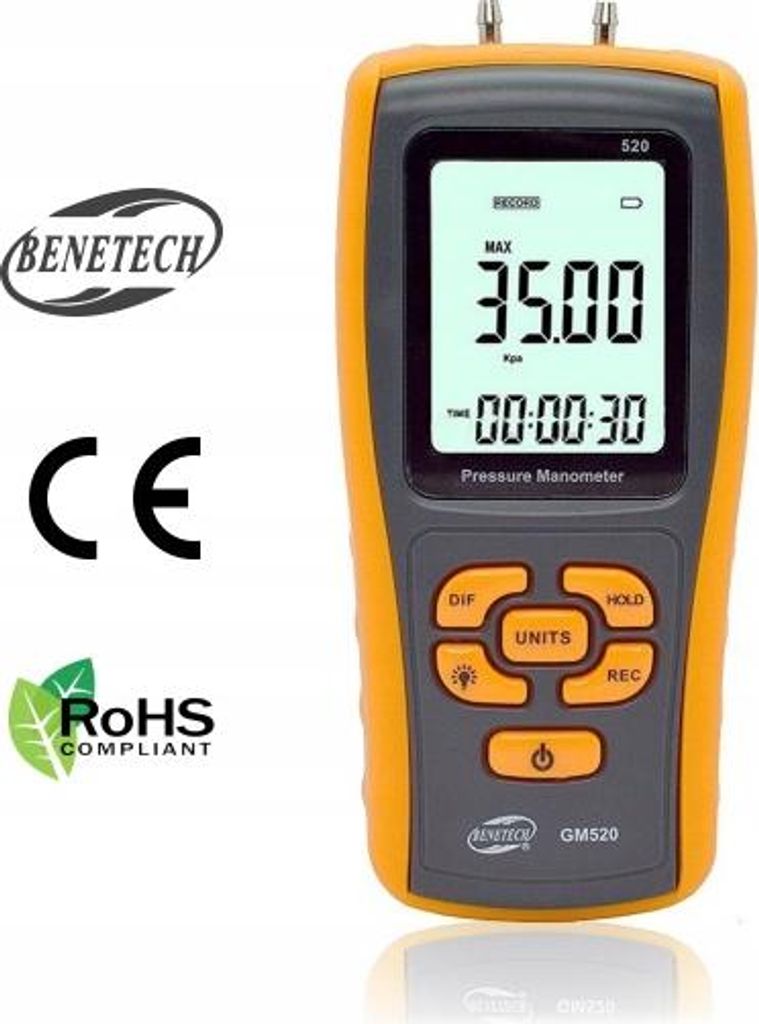 Digitales USB-Differenzdruckmessgerät +