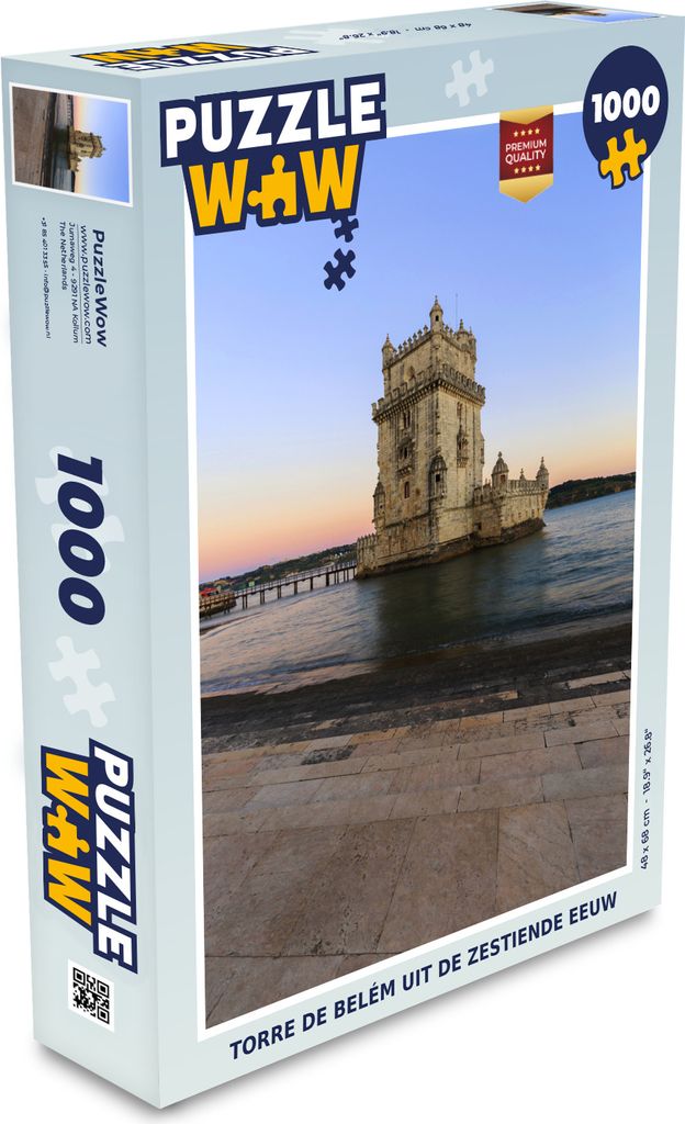 MuchoWow Puzzle 1000 Teile Torre de Belém aus dem 16. Jahrhundert - Spielzeug - Alt und Jung - Spiele - Puzzeln