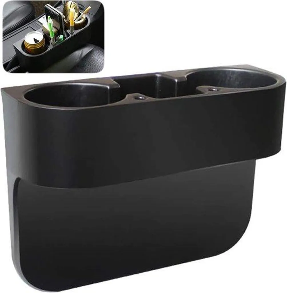 Organiseur voiture multifonction noir porte-gobelet et support mobile