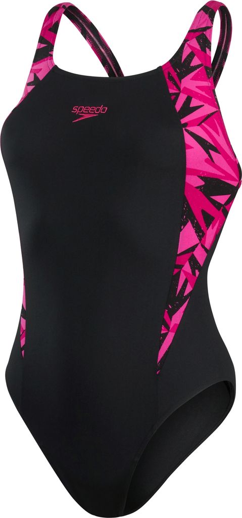 Speedo - "Hyperboom" Badeanzug für Damen RD2524 (36 DE) (Schwarz/Pink)