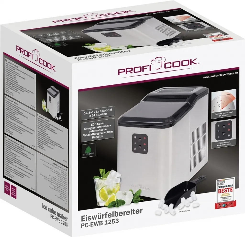 Machine à glaçons Proficook PC-EWB 1253 inox compacte 1.5L - 12
