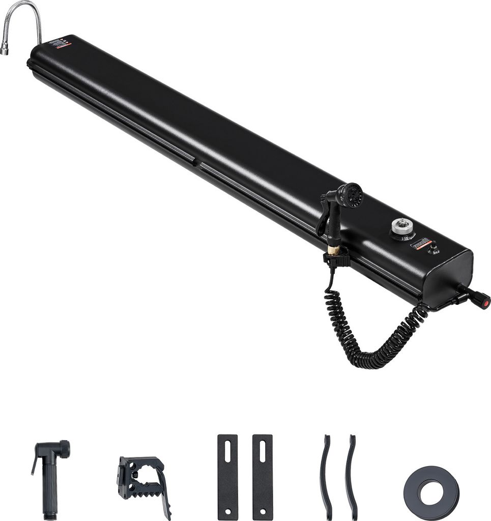 VEVOR Dachgepäckträger-Wassertank Wasserspeicher für Fahrzeuge 30 L mit 2 Spritzschutzplatten und T-Schlitz, Aluminiumtank mit hoher Druckanschl...