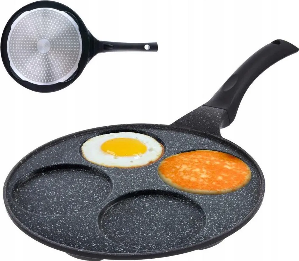 Padella Orion Pancake e Uova - 4 Fori 27cm per Colazioni Familiari