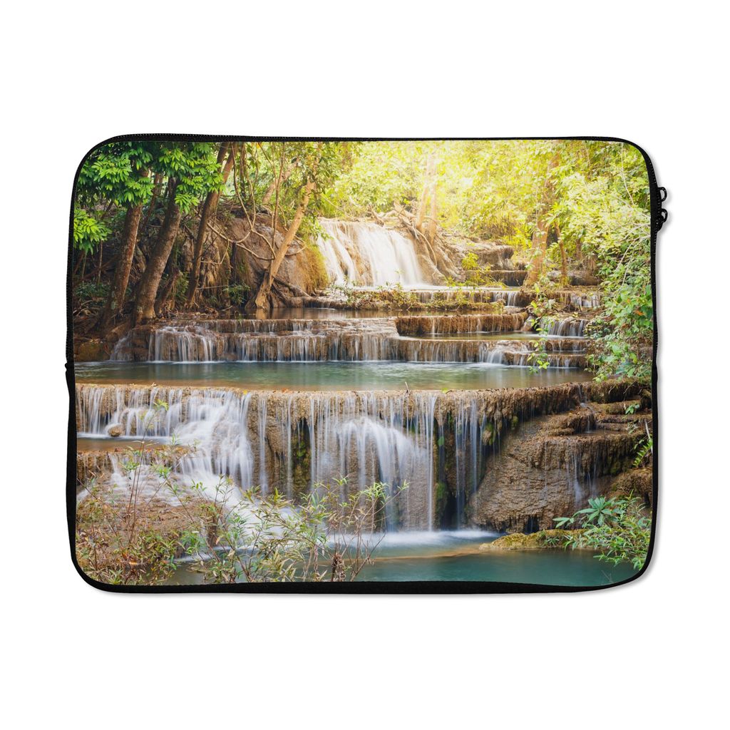 MuchoWow Laptop Hülle 15 Zoll Sonne - Wasserfall - Landschaft Laptoptasche - Laptoptasche - Sleeve - Rundum-Schutz
