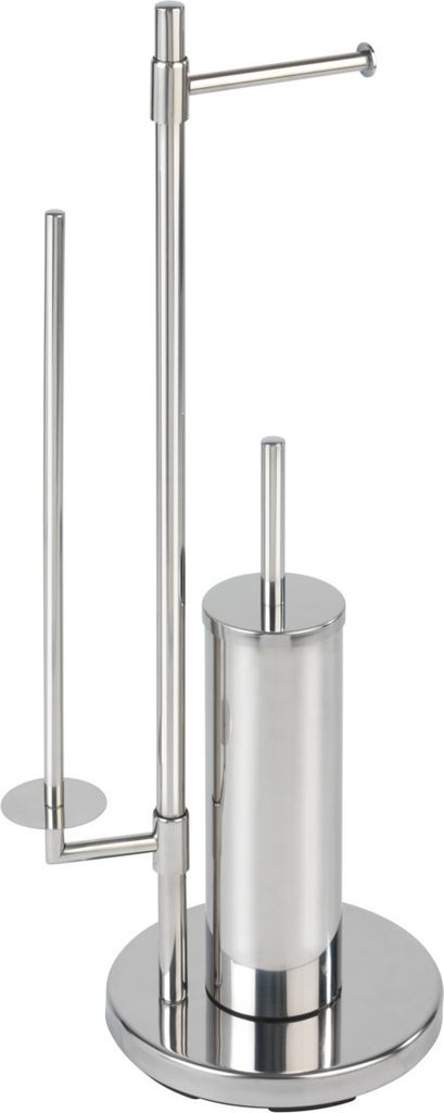 WENKO Stand WC-Garnitur Universalo Neo Edelstahl Toilette Bad Gäste WC