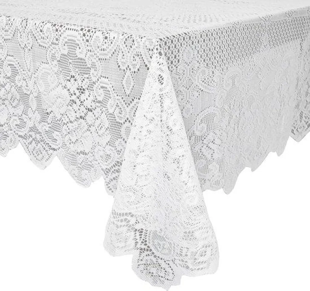 Nappe ronde 180 cm infroissable en polyester blanc pour réception pro