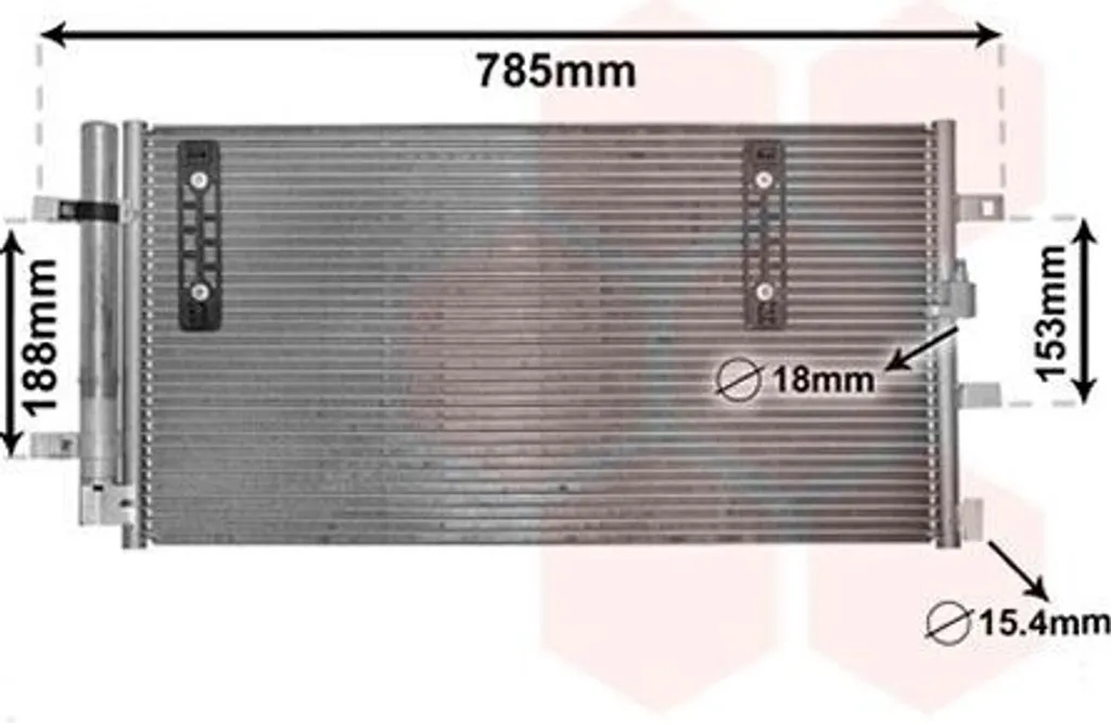 Condenseur Clim Van Wezel Haute Performance Audi A4 A5 Q5 avec Sécheur