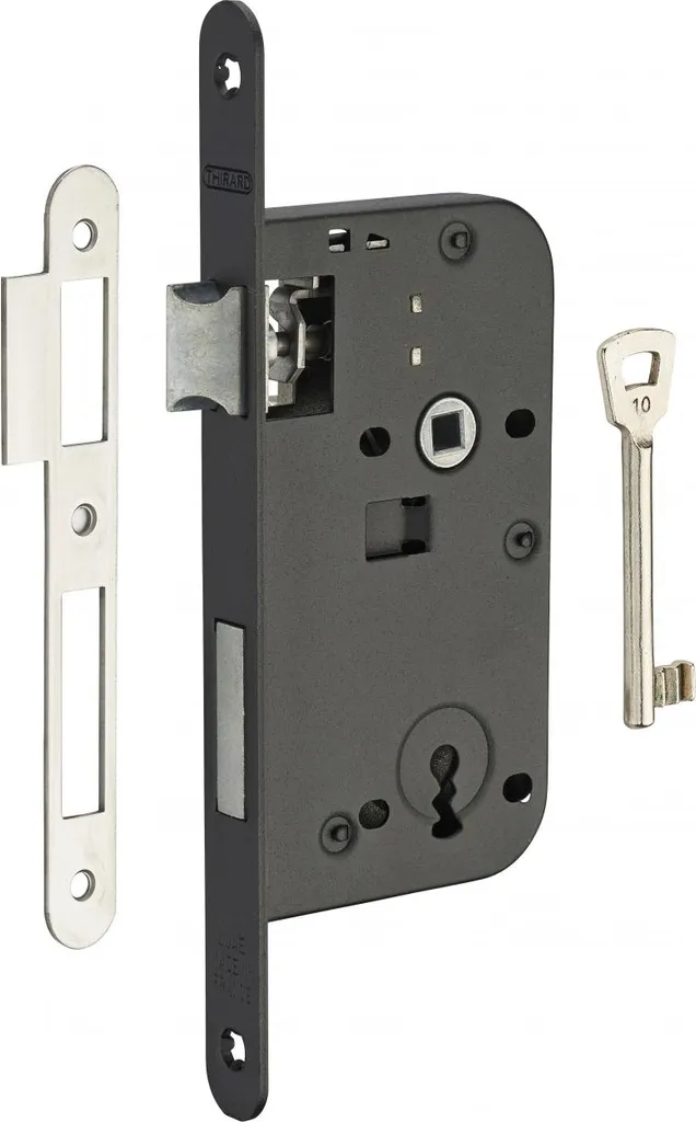Remplacer serrure porte de chambre : modèle encastrable noir axe 50mm