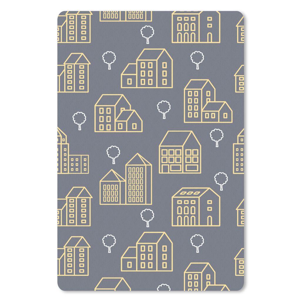 MuchoWow Mauspad Mousepad Muster - Gebäude - Gold 40x60 cm - Mousepads - Maus Mat - Pad - Mausunterlage - Schreibtisch Accesoire