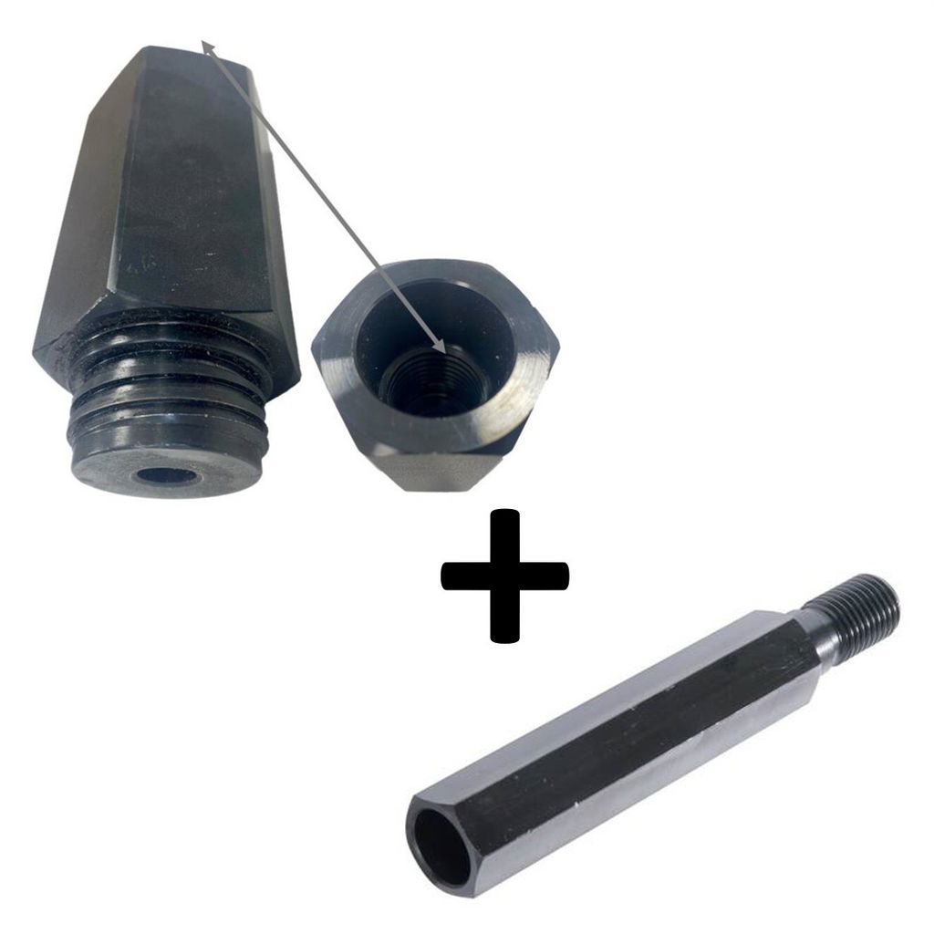 1 1/4 Zoll Verlängerung Länge - 400 mm + Adapter 1 1/4" auf Würth