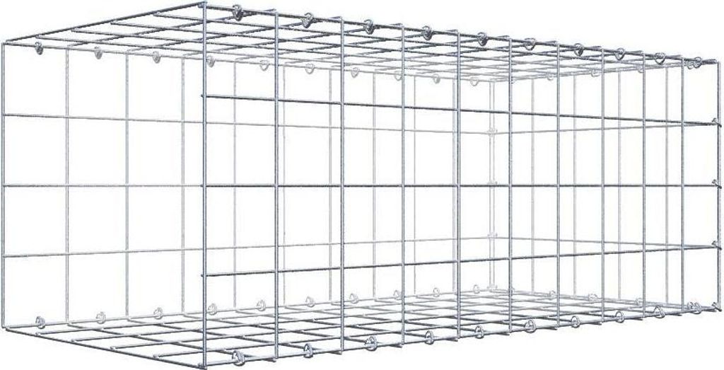 Anbaugabione Typ 2 100 cm x 40 cm x 50 cm (L x H x T), Maschenweite 10 cm x 10 cm, C-Ring