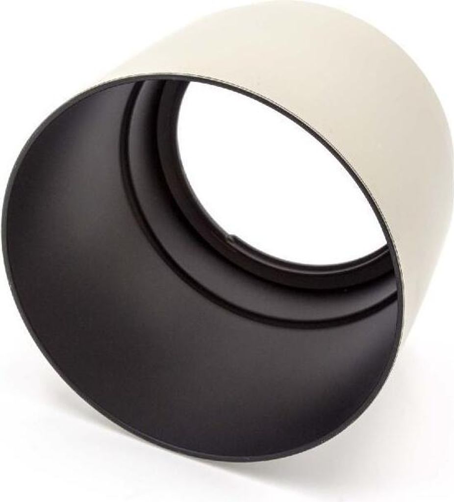 vhbw Gegenlichtblende kompatibel mit Canon EF 100-400mm f/4.5-5.6L IS USM 77mm Objektiv, Grau Weiß, Kunststoff, Rund, 11,5 cm