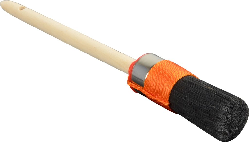 Rundpinsel Gr. 8 Naturborste 80% Tops bombiert schwarz Produktbild 