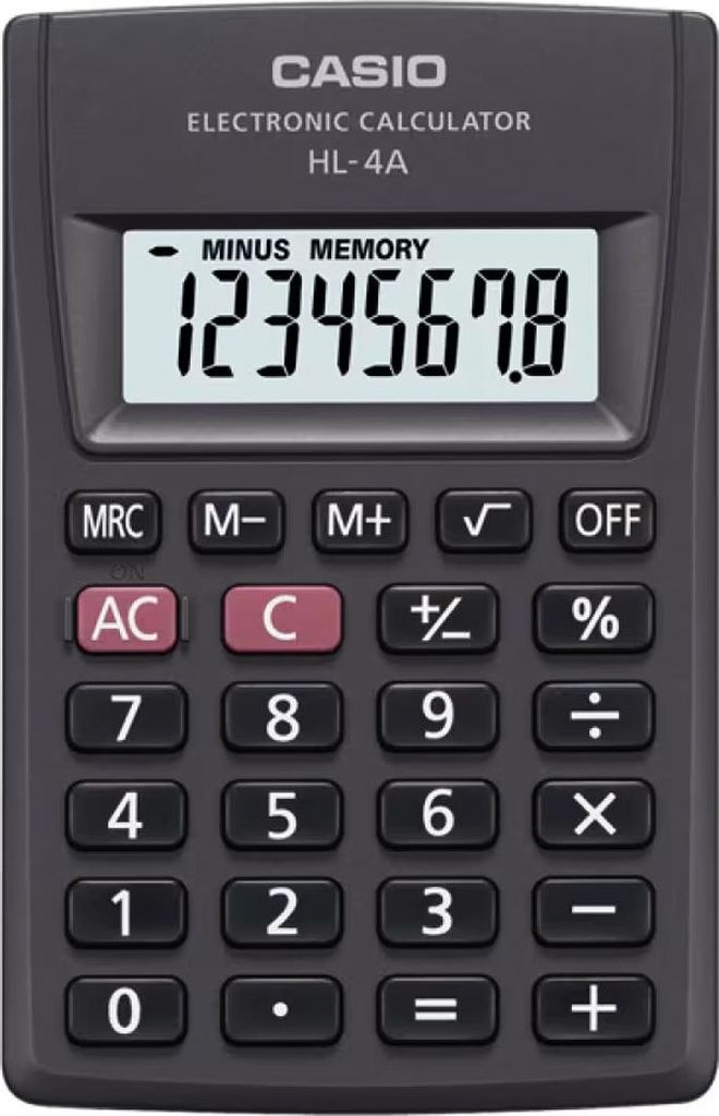CASIO HL-4A Taschenrechner schwarz Produktbild 