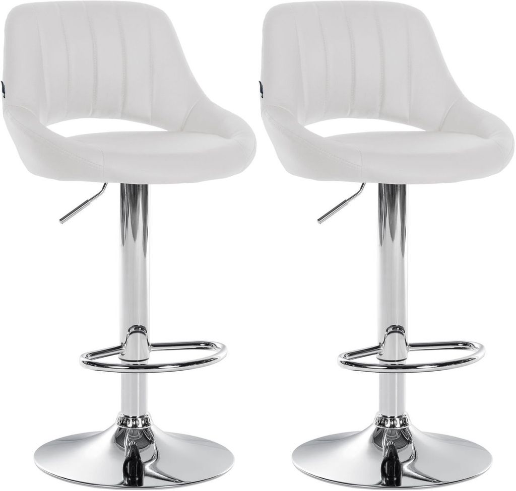2er Set Barhocker Milet Kunstleder C weiß