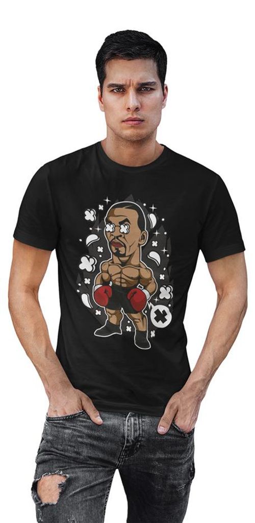 D&B Uni Polo PC00072 Mike Tyson Schwarz-Größe 4XL