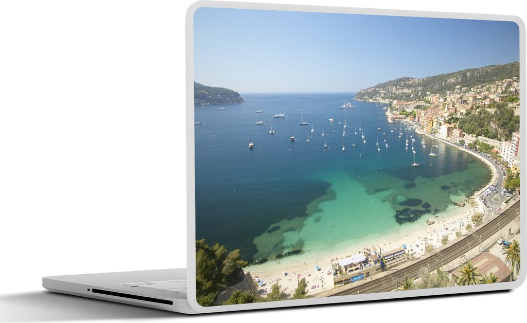 MuchoWow Laptop Aufkleber Sticker Cover Strand - Meeresküste - Nizza 30x21 cm - Sticker für Laptop - Selbstklebend