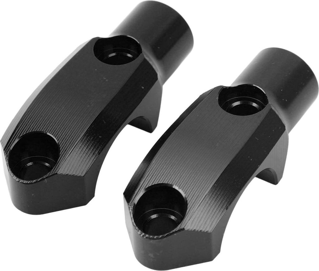 1 Paar Motorrad-Spiegelhalterung M10 x 1,25 im Uhrzeigersinn verstellbare Lenkerklemme für HAYABUSA GSX1300R Schwarz