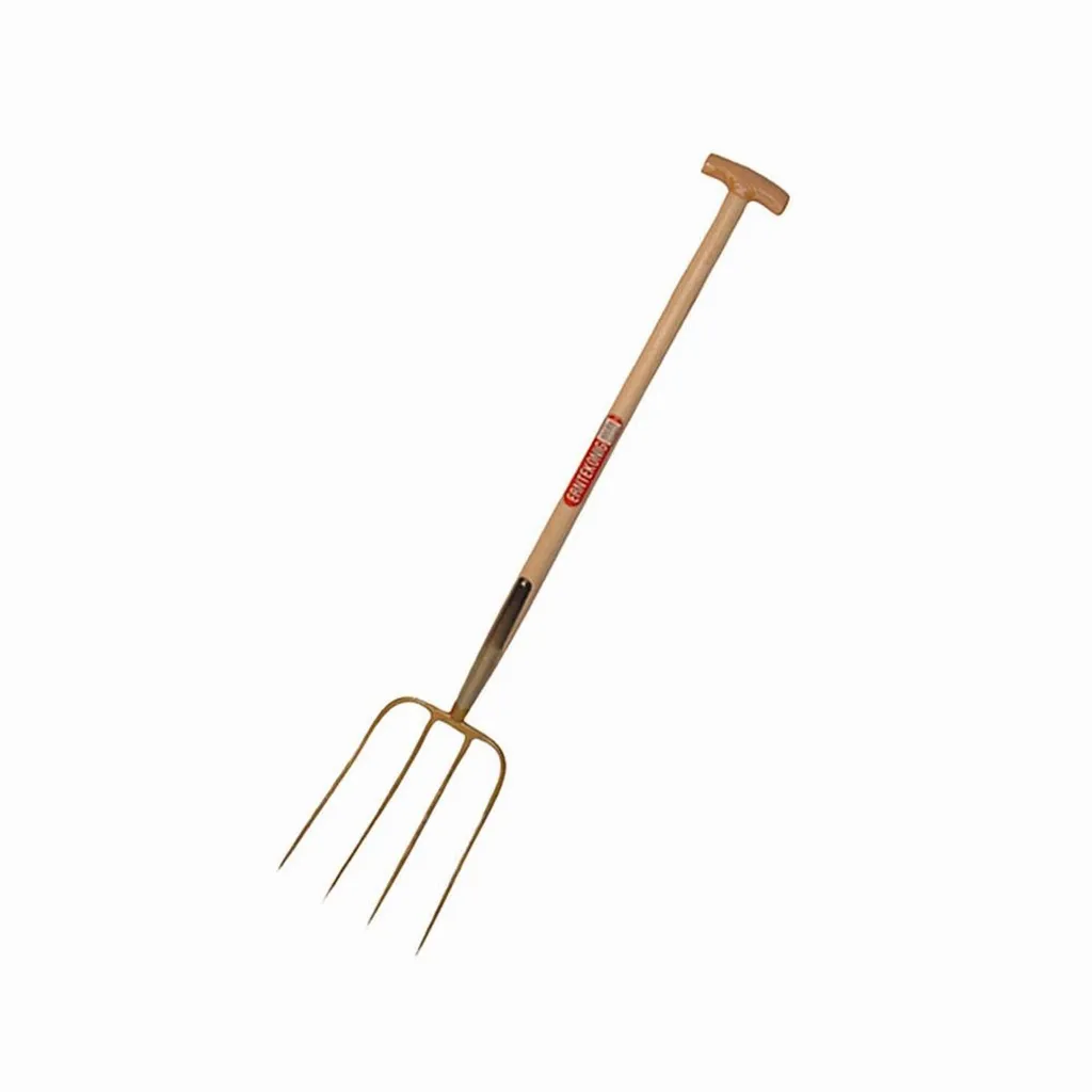 Fourche à fumier 4 dents pour déplacer paille et compost - 85 cm
