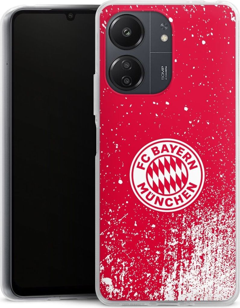DeinDesign Handyhülle für Xiaomi Redmi 13C 5G Silikon Hülle Case Smartphone Schutzhülle FC Bayern München FCB Offizielles Lizenzprodukt